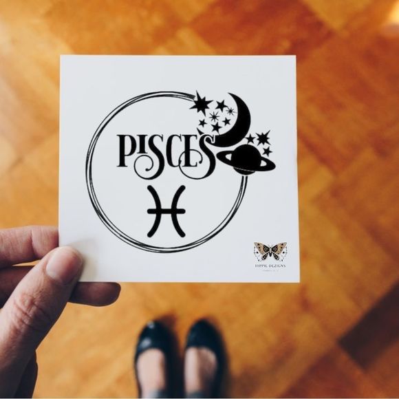 Zodiac Decal Vinyl Decal | Pisces ♓️ Decal - Picture 1 of 8